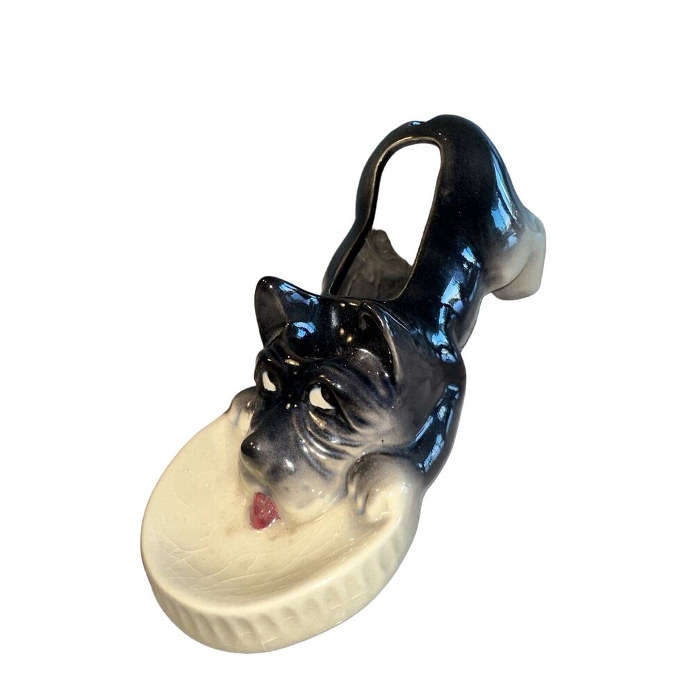 VINTAGE McCoy Scottie Dog‎ Valet Caddy Men's Jewelry Desk Organizer Ceramic MCM
